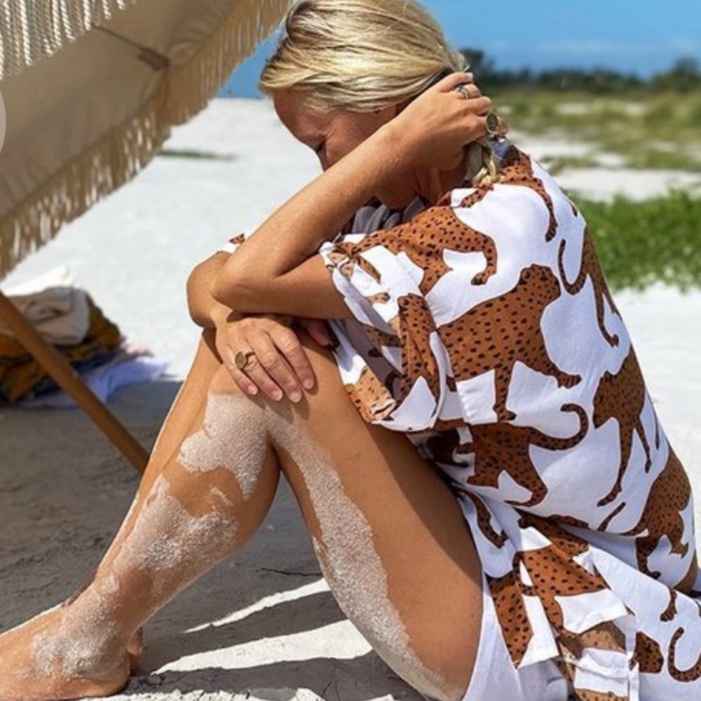 EMERSON FRY FETE KIMONO JACKET - WHITE CHEETAH - M/L